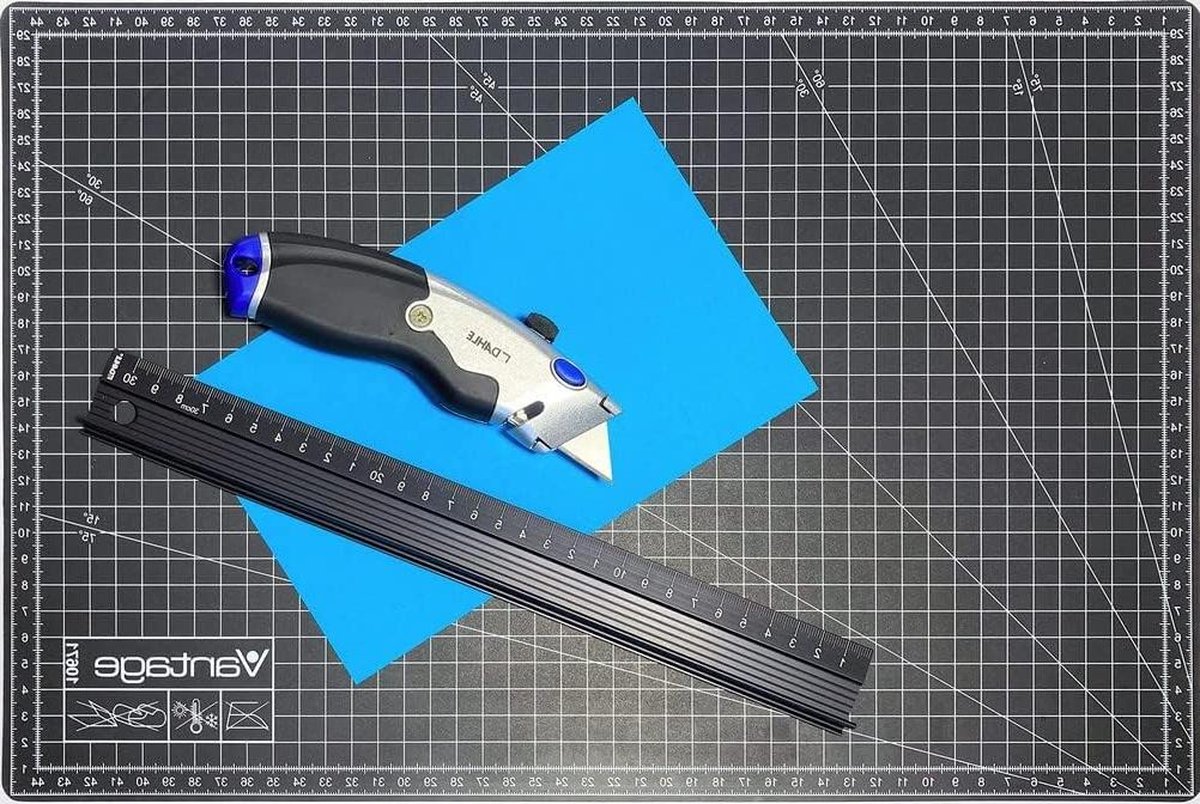 Snijset A3 snijmat 30 cm snijliniaal cuttermes reservemesjes professioneel snijgereedschap