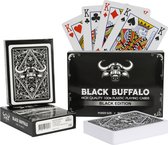 Black Buffalo - 100% Plastic Pokerkaarten - 2 kaartspellen - Waterdichte & Kreukvrije speelkaarten - 63*88mm