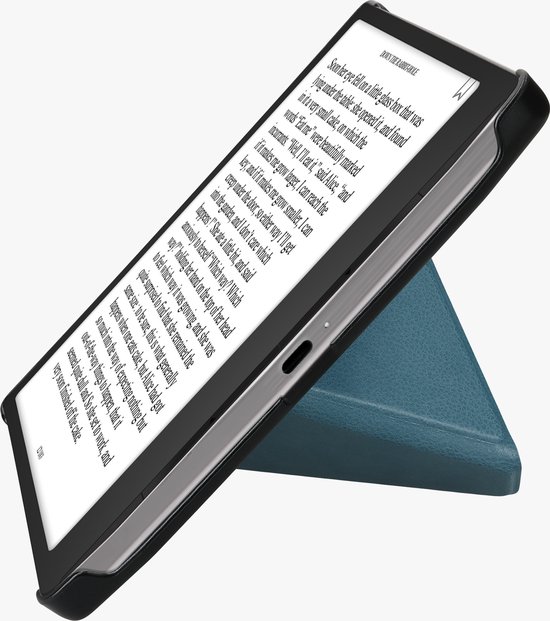 kwmobile e-reader hoesje geschikt voor Pocketbook Era / Era Color hoes - Ereader flip case met standaard - E reader cover van kunstleer - In petrol van kwmobile — afbeelding 5