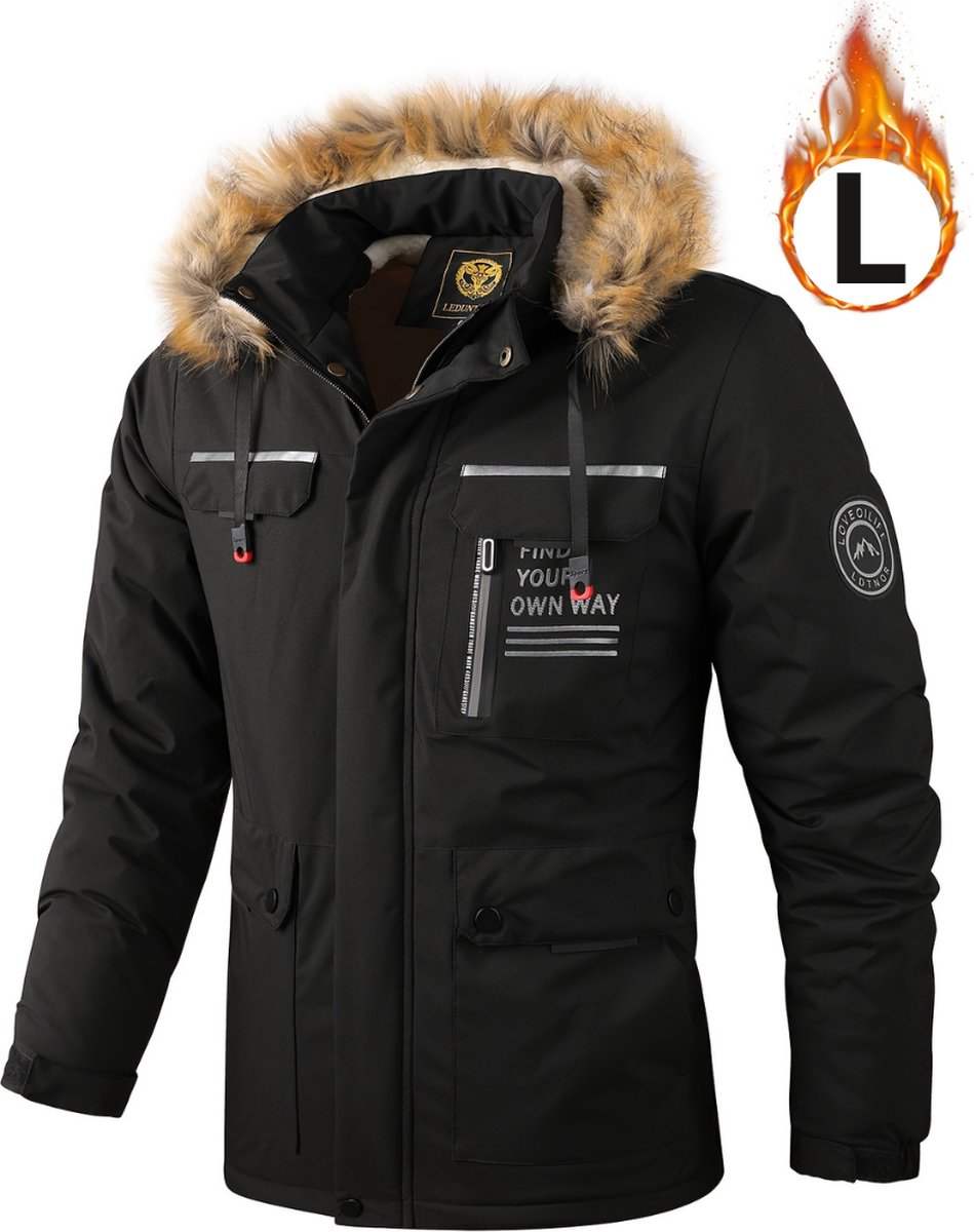 Bovista Verwarmde Jas Heating Jacket Thermo Jas Elektrische Kleding Jas Met Verwarming Met Capuchon Heren – Winter Zwart