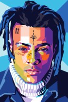XXXTentacion Poster - Abstracte - Rap - Muziek - Emotieve - Expressie - Diepgaande - posters - formaat 50x70cm - Wanddecoratie - S2668