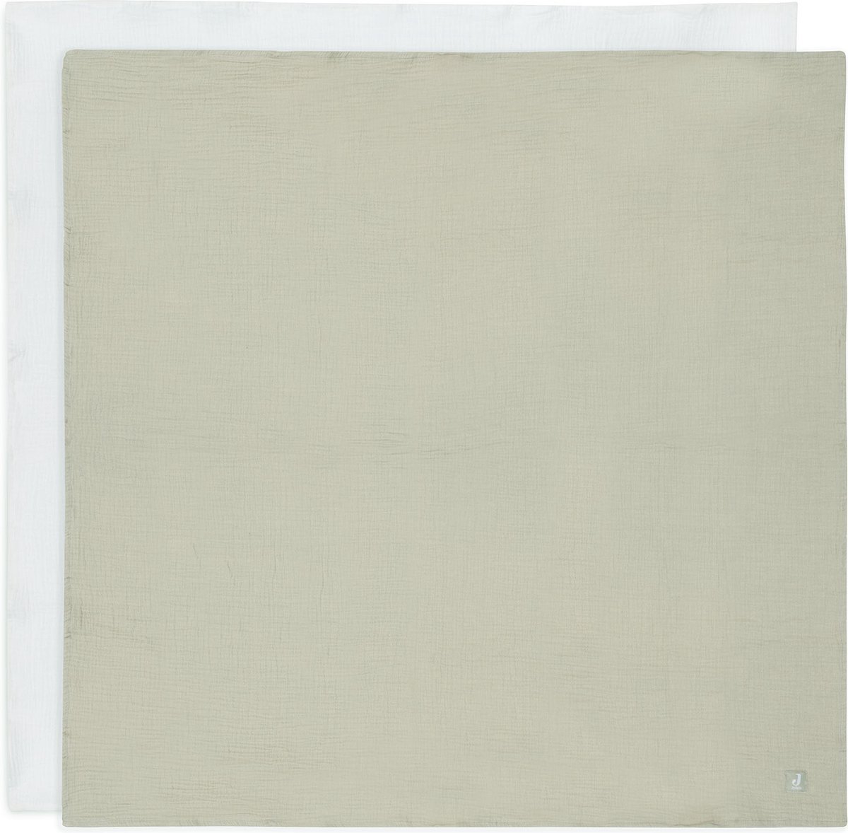 Goedkoopste Jollein Hydrofiele Doek Small - 70x70cm - Olive Green/Ivory - 4pack