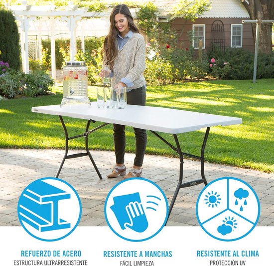 Lange tafel inklapbaar 183 x 76 x 74 cm kleurrijk met populaire zoekwoorden: multi-functioneel, duurzaam. camping table van Merkloos — afbeelding 4