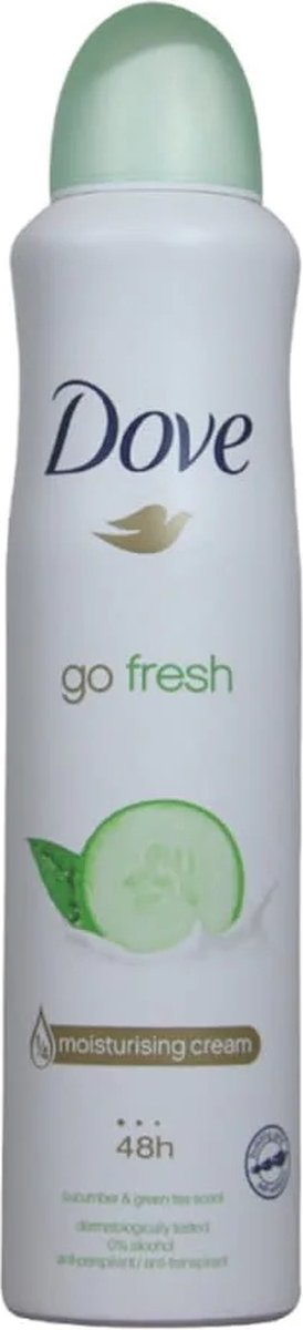 Dove body spray anti-transpirant/deodorant komkommer&groene thee 250 ml