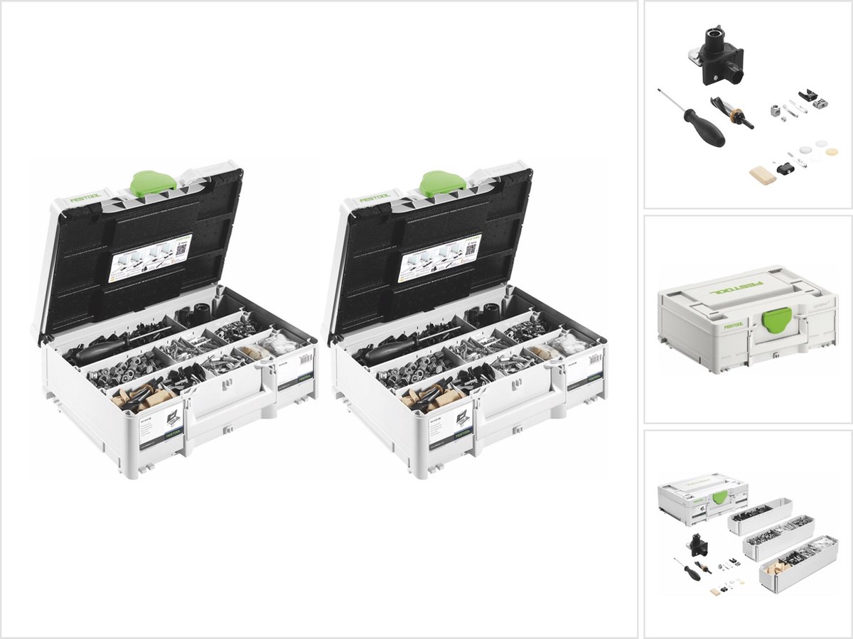 Festool KV-SYS D8 DOMINO steekassortiment 2 st. ( 2x 576797 ) voor deuvelfrees DF 500
