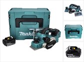 Makita DKP 181 M1J Accu-schaafmachine 82 mm 18 V borstelloos + 1x accu 4.0 Ah + Makpac - zonder lader