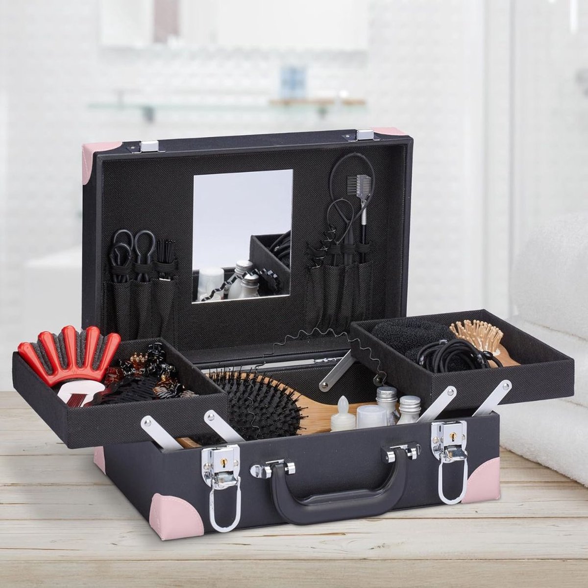 Valise De Maquillage à Roulettes – Meuble Coiffeur Styliste (Neuf)