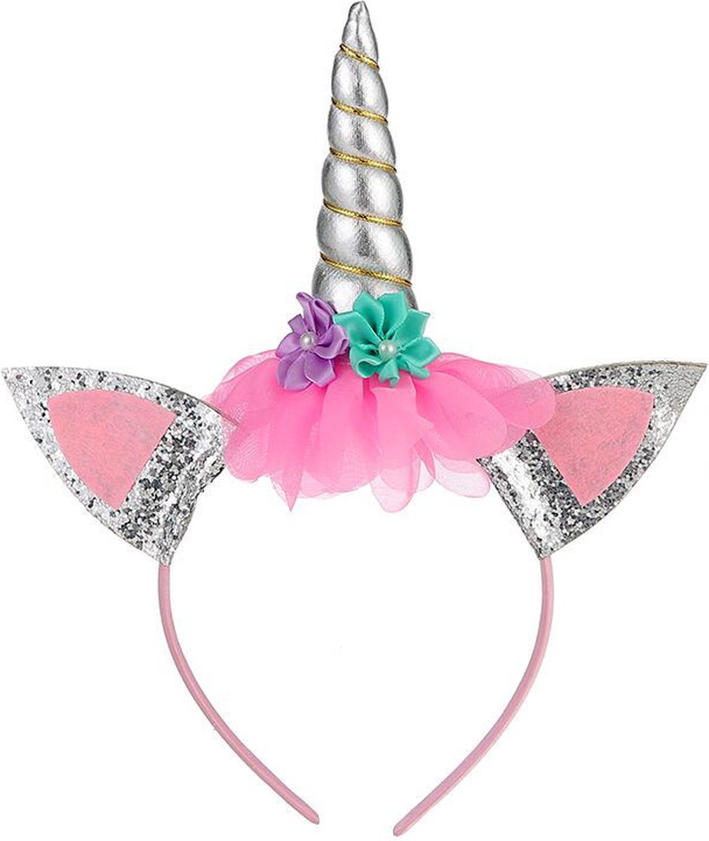 Joya Kids® Luxe Witte Eenhoorn Verkleed Jurk met Pailletten | Unicorn Jurk kostuum | Prinsessen jurk verkleedjurk + Haarband | Jurk met pastel tule rok | cadeau meisje | — afbeelding 7