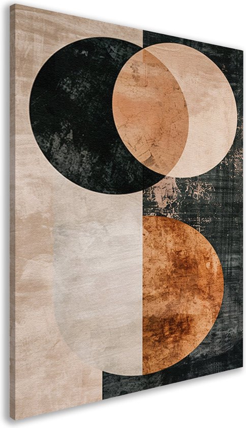 Textuur schilderijen - Abstracte kunst portret - Canvas schilderijen Minimalistisch - Wanddecoratie kinderkamer - Canvas schilderijen woonkamer - Kunst aan de muur canvas 75x100 cm