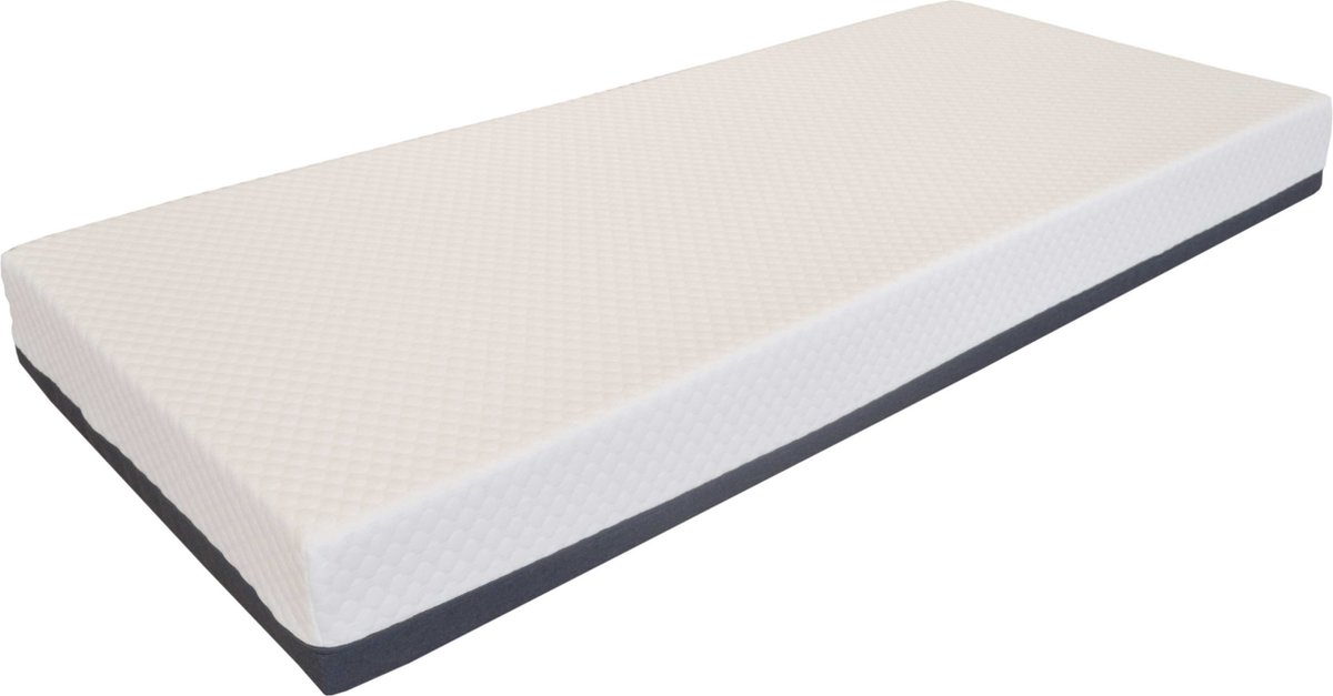 Eenpersoonsmatras Premium 90x190x15cm - Memory Foam - Emob - Matrassen - Wit - Viscose; Polyester; PU Schuim; Koudschuim