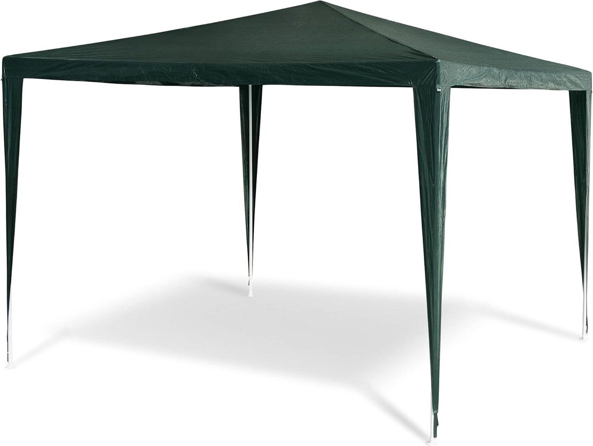 25 x 3 x 3 m feesttent met vierkant design dakzeil van 100% PE voor tuin en camping - groen