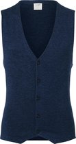 OLYMP Level 5 - heren gilet wol - blauw mouwloos vest (Slim Fit) -  Maat L