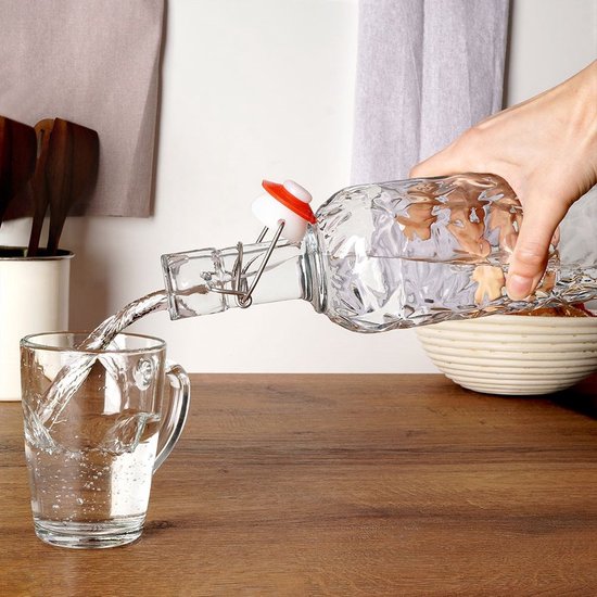 Fles met Beugelsluiting Glas 1,1 l - Beugelfles - Inmaakfles - Oliefles — afbeelding 2