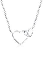 Elli Collier pour femme avec pendentif cœur entrelacé en Argent sterling 925 plaqué or