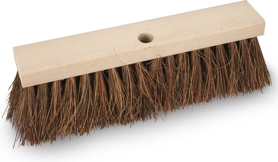 Buemag harde Bezem kop - Piassava - extra sterk - FSC hout - bruin - 40 cm - straatbezem - buitenbezem - groot van Buemag — afbeelding 4