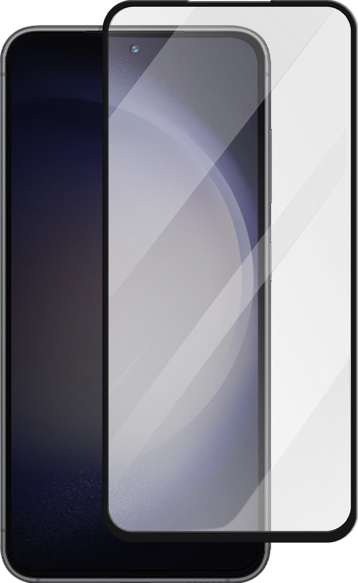 Akashi, Geschikt voor Samsung Galaxy S23 FE Gehard Glas, 9H Hardheid, Antikras, Afgeschuinde Randen, Zwart