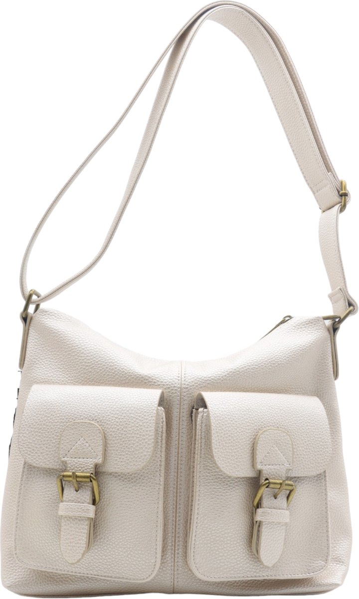 Flora & Co - Trendy handtas/crossbody - ivoor - parlemoer