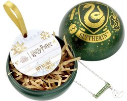The Carat Shop - Harry Potter - Slytherin - Zwadderich Kerstmis - Cadeaubal met ketting