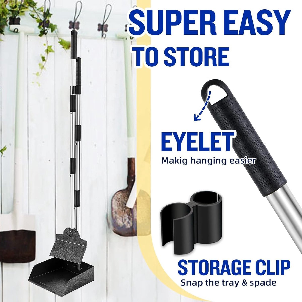 Pooper Schepenbak Spade Hark Set Verstelbare Lange Steel Hond Pooper Schepper Al