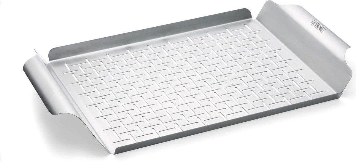 Deluxe Grillpan 30 x 442 x 36 cm - Roestvrij Staal Groentemand Weber Grill Basket