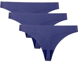 SUPERZACHT! Naadlooze Strings Voor Dames| 3-pack Blauw | Onzichtbaar onder de strakste kleding | Superzacht, sexy en comfortabel | The Oh Collective SUPERZACHT! Naadlooze Strings Voor Dames| 3-pack Blauw | Onzichtbaar onder de strakste kleding | Superzacht, sexy en comfortabel | The Oh Collective