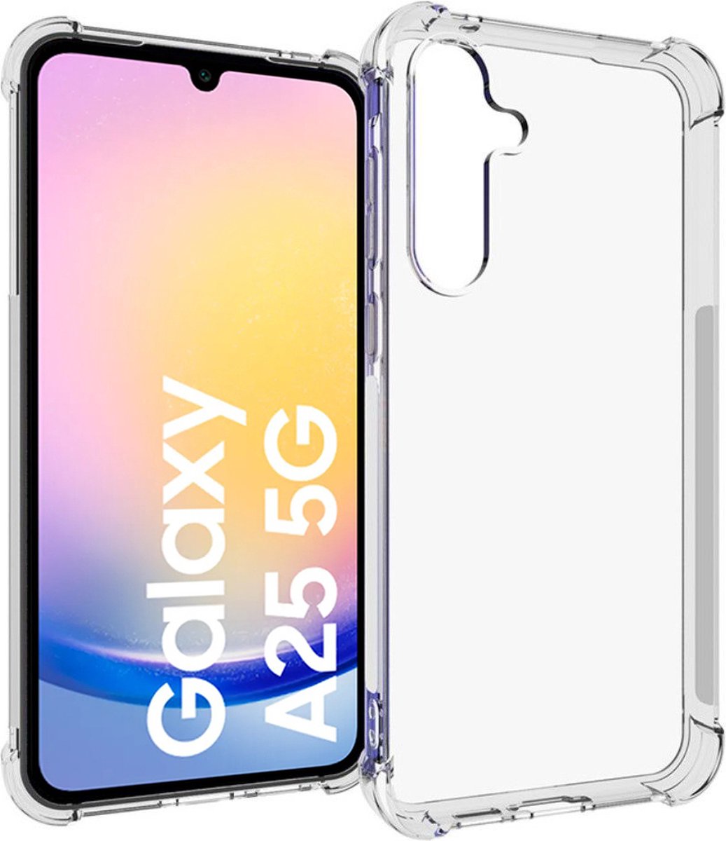 Transparant Hoesje geschikt voor Samsung Galaxy A25 - Shock Proof case - Siliconen hoesje