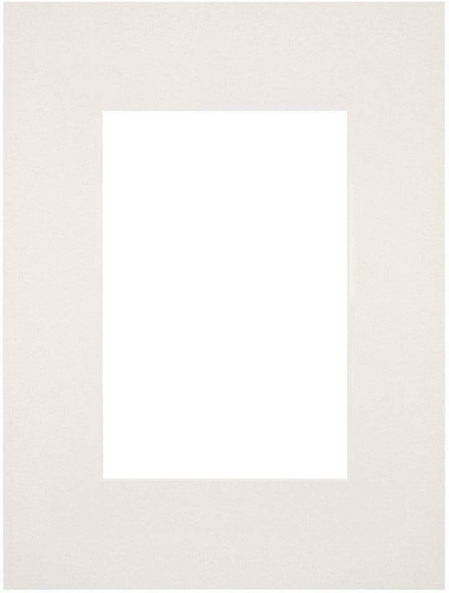 Passe-Partout Fotomaat 10x15 cm - Lijstmaat 18x24 cm - Lichtgrijs - Museumkarton - Fotolijst niet inbegrepen