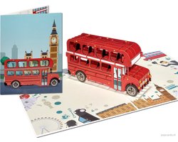 Popcards pop-up kaarten – Londen Engeland Stedentrip Dubbeldekker Bus Autobus London Double Decker pop-up kaart 3D wenskaart