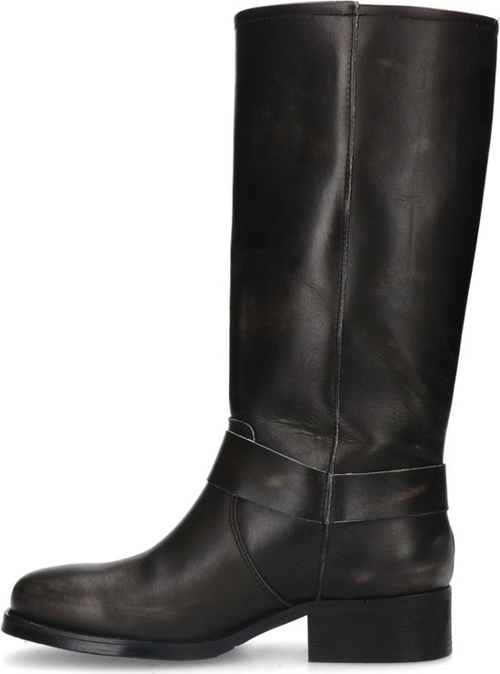 Mustang Shoes Winterlaarsjes FABIENNE Biker boots met blokhak en sierriem
