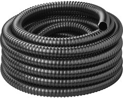 ProPlus Afvalwaterslang - 10 m - Afwatering - Temperatuurbestendig - Flexibel en Uittrekbaar - ø 25 mm - Voor het Geleiden van Afvalwater vanuit caravans/campers, vijvers en zwembaden - Afvoerkanaal - Zwart