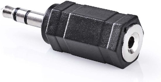 2,5mm (v) - 3,5mm Stereo Jack (m) Adapter - Zwart
