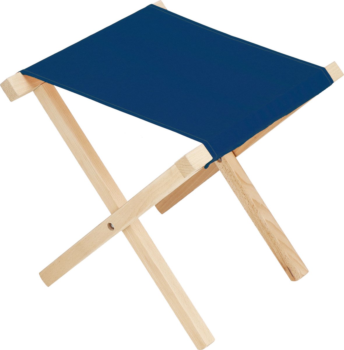 Springos Campingkruk - Kampeerkruk - Viskruk - Voetensteun - Opvouwbaar - Blauw