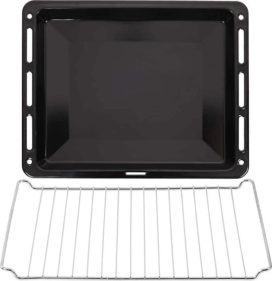 Verchroomd ovenrooster en geëmailleerde bakplaat 460 x 375 x 30 mm - voor oven en fornuis - Rooster 46 x 375 cm sheet pan extender