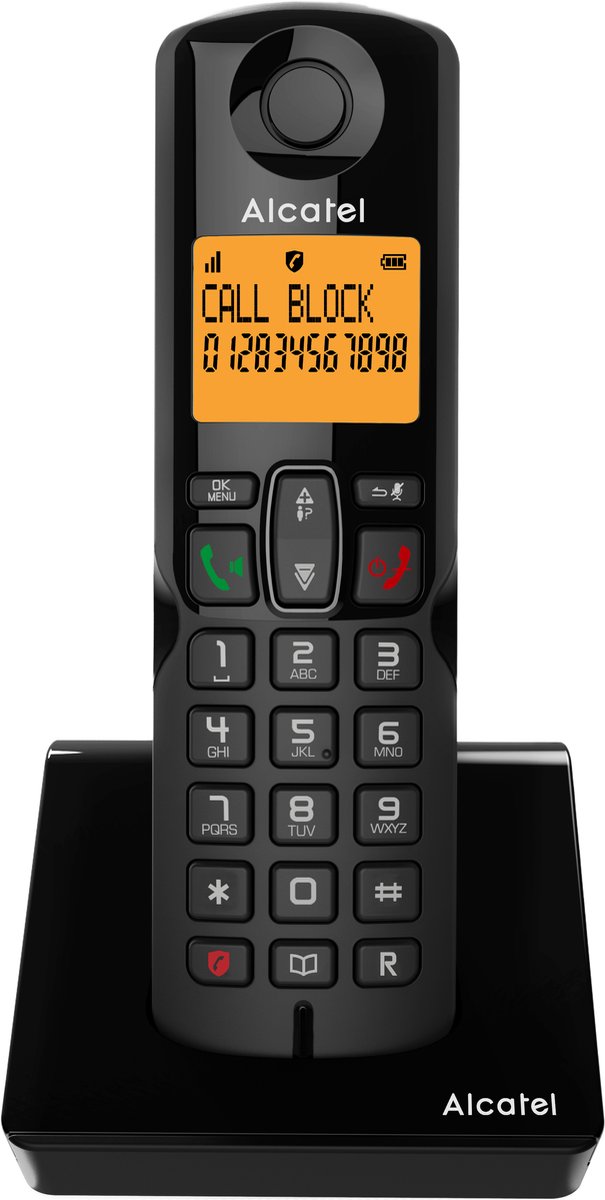 Alcatel S280 Dect Huiselefoon voor de vaste lijn met nummerherkenning Zwart