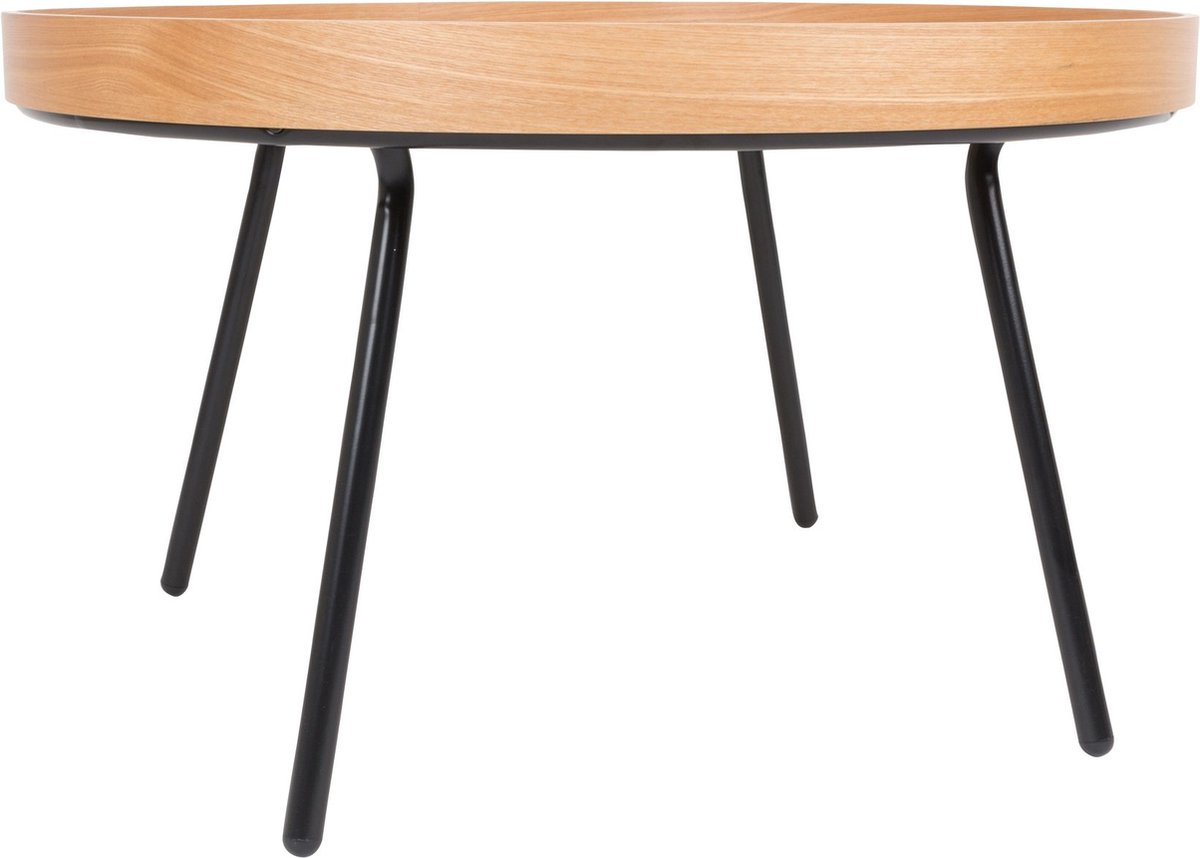 Oak Tray Bijzettafel Rond 78 cm Eikenhout - Bruin