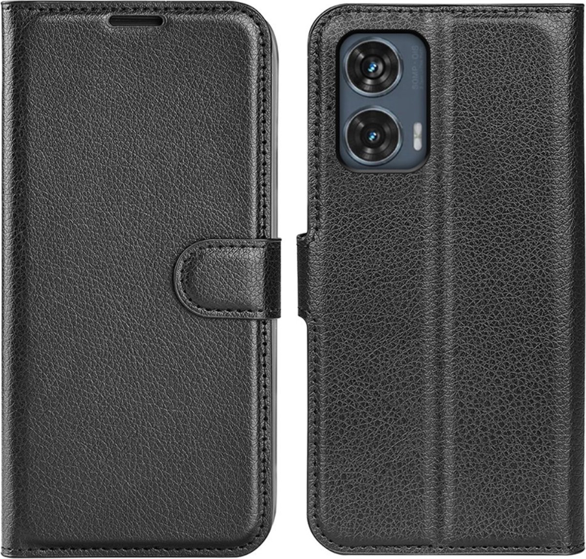 Coverup Hoesje - Geschikt voor Motorola Edge 50 Fusion Hoesje - Coverup Book Case - Zwart