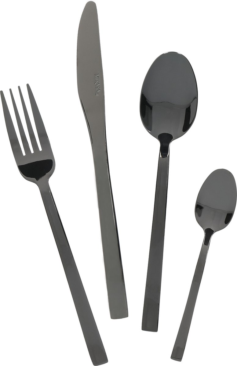 Mikasa Ciara Diseno 16-delig bestek PVD zwart