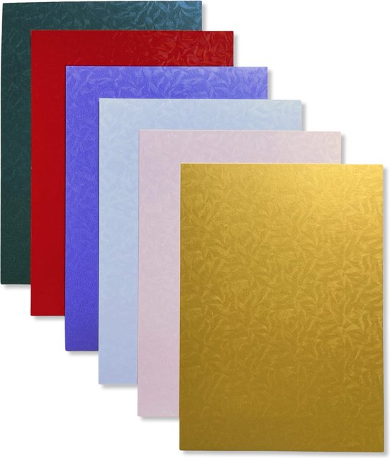 30 feuilles de papier de couleur métallisé - Format A4 - 21x29,7cm - Papier cartonné - 250 grammes - karton métallisé