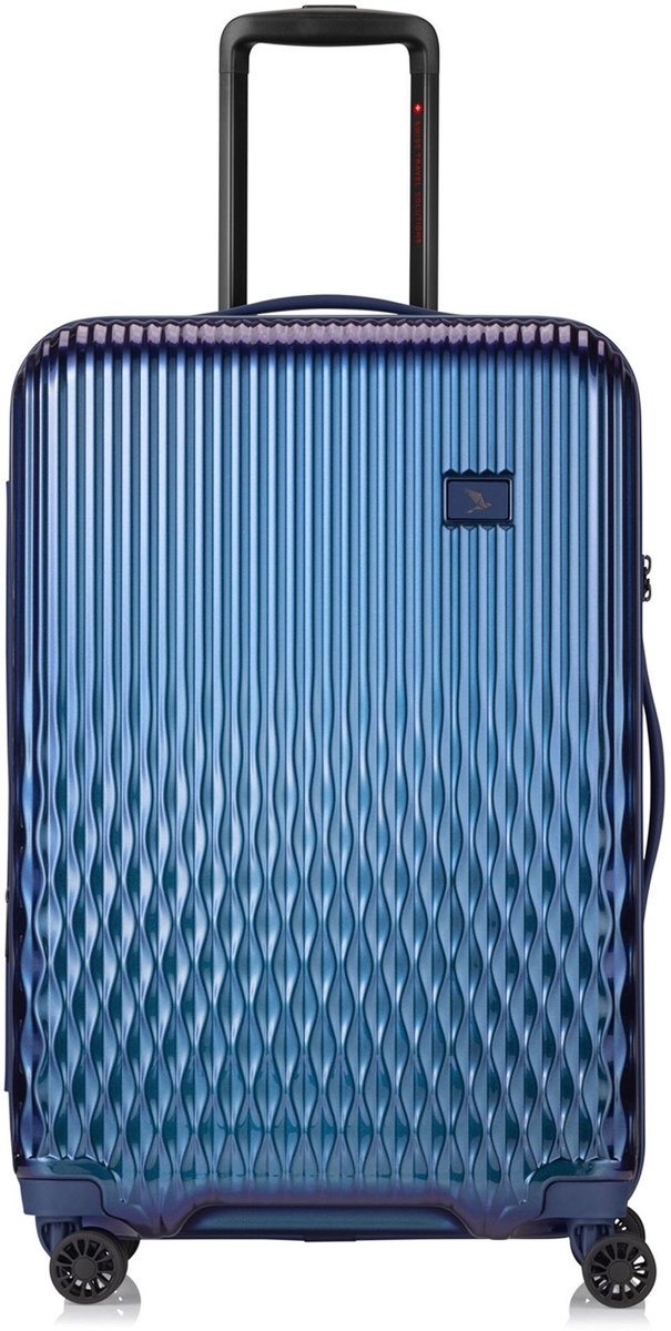Pack Easy Flow 4 wielen Trolley M 66 cm met uitbreidingsplooi - Harde bagage - TSA slot - moroccan blau
