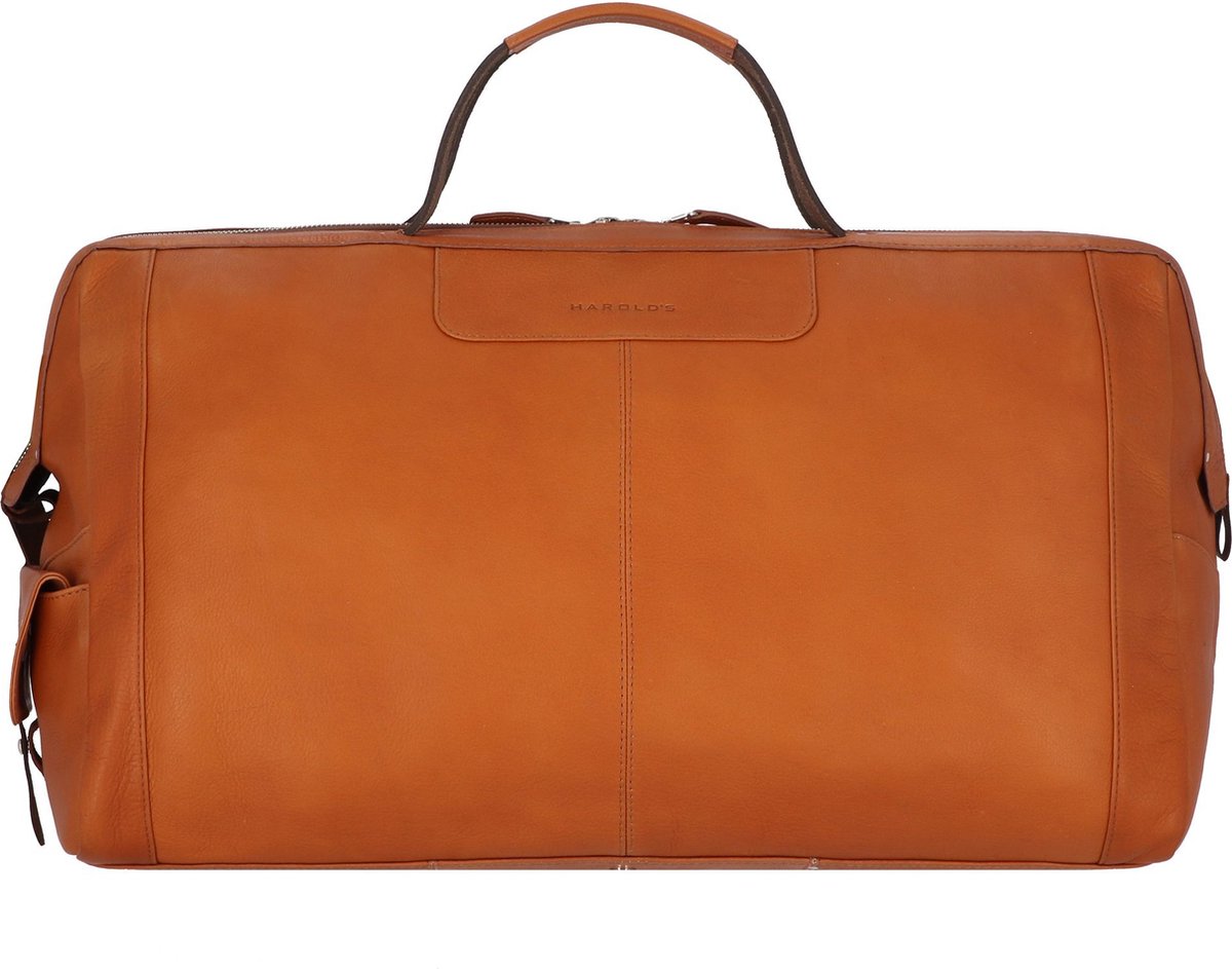 HAROLD'S Leren Reistas Country Framebag Travelbag Cognac Lichtbruin