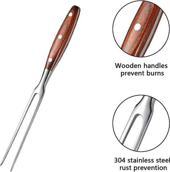 Déglon Vleesvork – 17 cm – Roestvrij staal – ABS handvat – Levenslange garantie