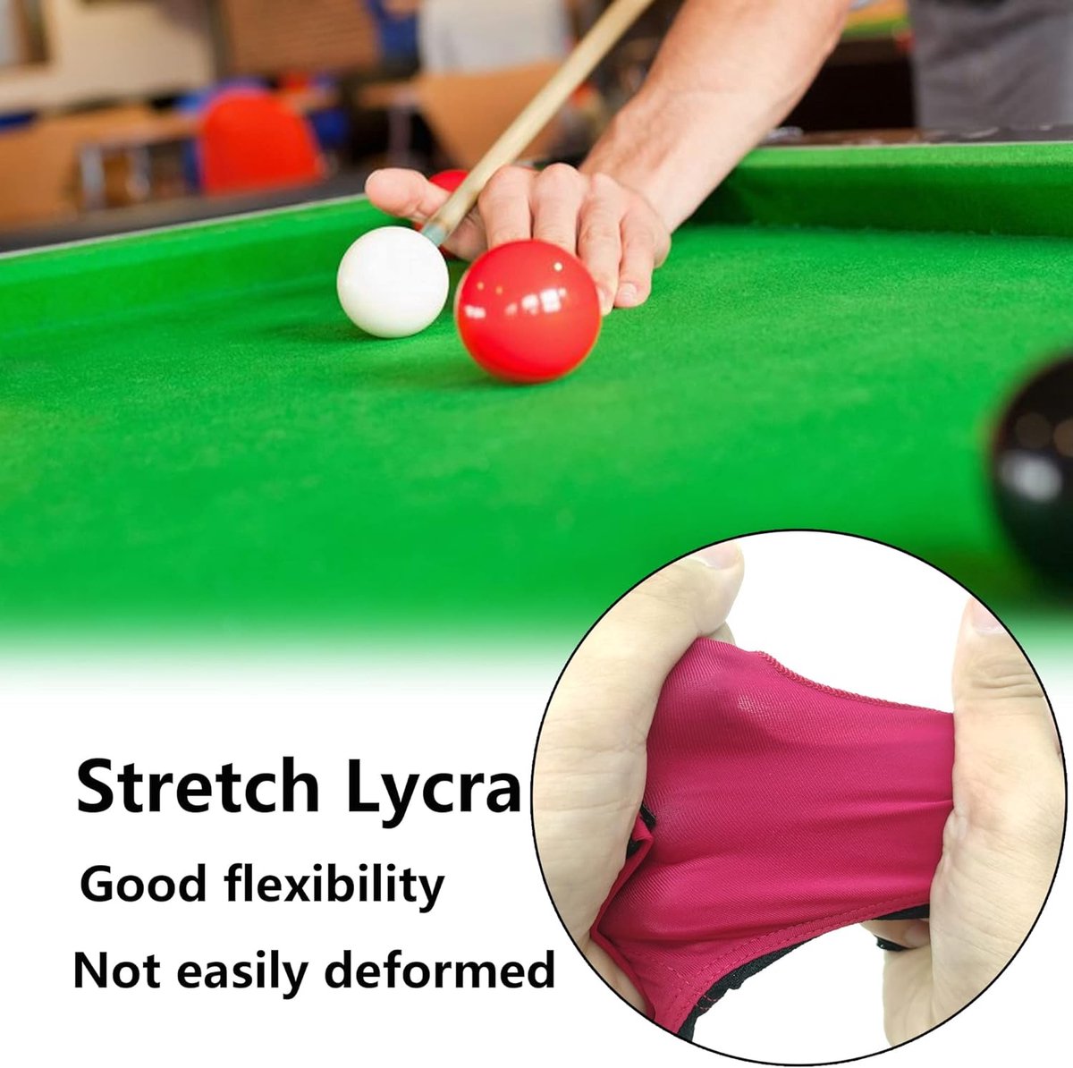 1 Pièce Gants De Billard Antidérapants, Gants De Snooker Pour La Main