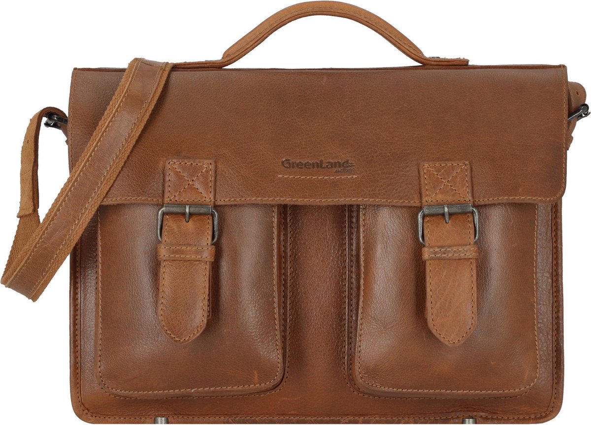 Greenland Nature Natuur aktetas Leer 40 cm - cm ( Zoll) - cognac