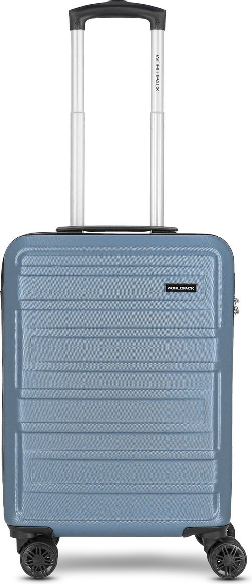 Worldpack New York 2.0 4 wielen Cabinewagen S 55 cm - Harde bagage - Combinatieslot - blue-metallic