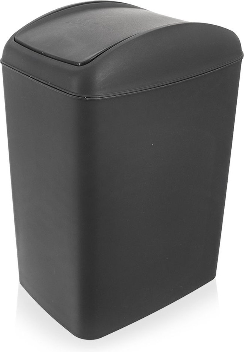 Goedkoopste Prullenbak Plastic Grijs 5 l - Afvalmand - Afvalemmer