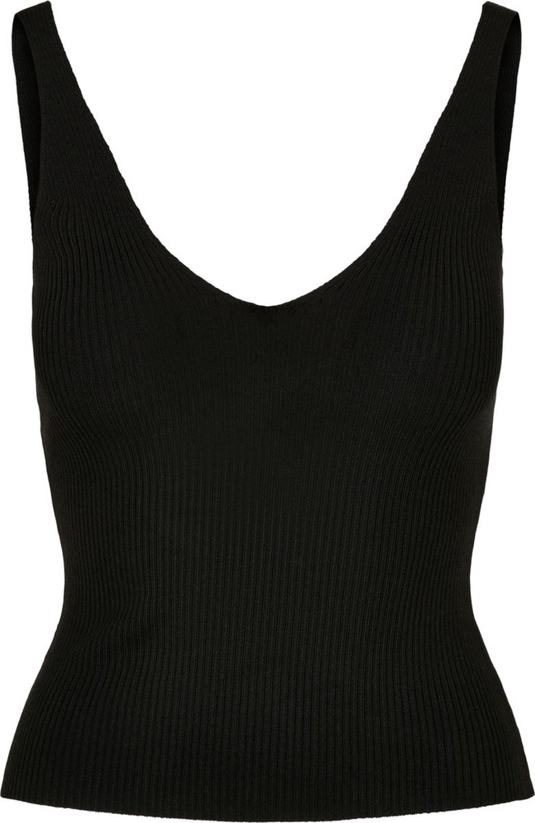 Urban Classics Rib Knit Mouwloze top 5XL Zwart