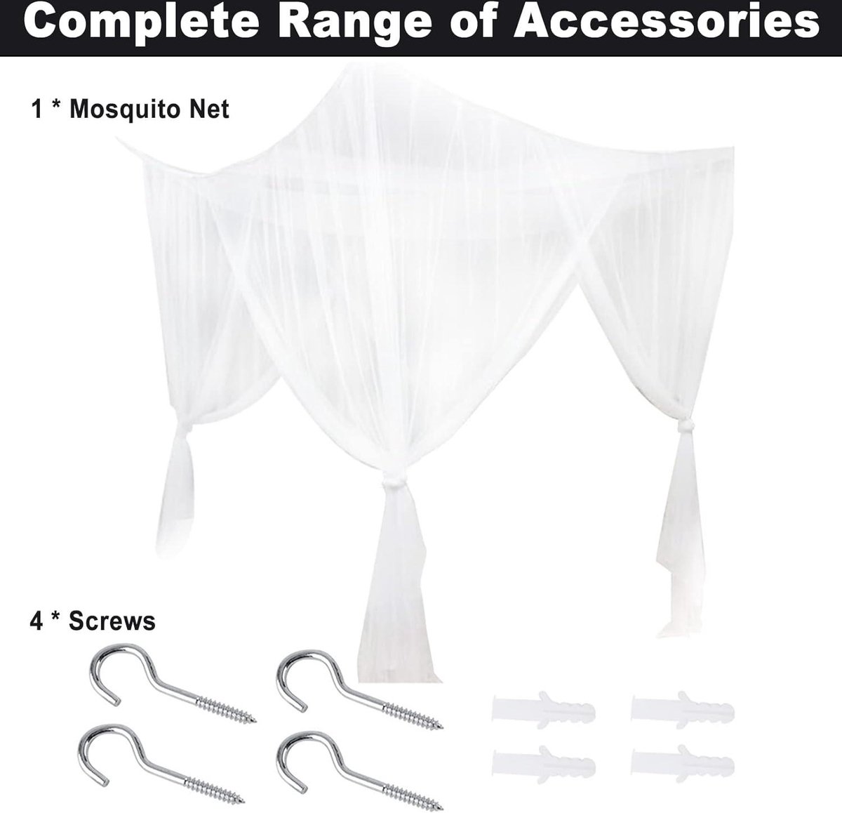 King Twin Full Size Canopy Bed voor Volwassenen Slaapkamer Kinderkamer Camping Lights Screen Netting Gordijnen(Wit), 4 Hoekpost Bed Canopy Slaapkamer Canopy Gordijnen King Twin Full Size Canopy Bed voor Volwassenen Slaapkamer Kinderkamer Camping Lights Screen Netting Gordijnen(Wit), 4 Hoekpost Bed Canopy Slaapkamer Canopy Gordijnen