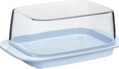 Botervloot - Nordic blue - voor 250 g boter - transparant deksel - past precies in de koelkastdeur - vaatwasmachinebestendig - nieuwe versie