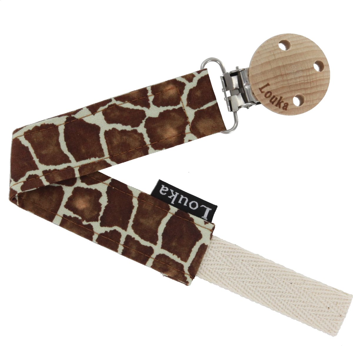 Goedkoopste Louka speenkoord giraf -speenketting - katoen - bruin