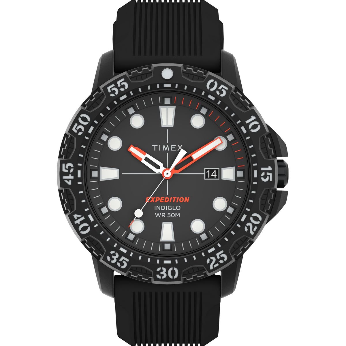 Timex Expedition Gallatin TW4B25500 Horloge - Siliconen - Zwart - Ø 44 mm